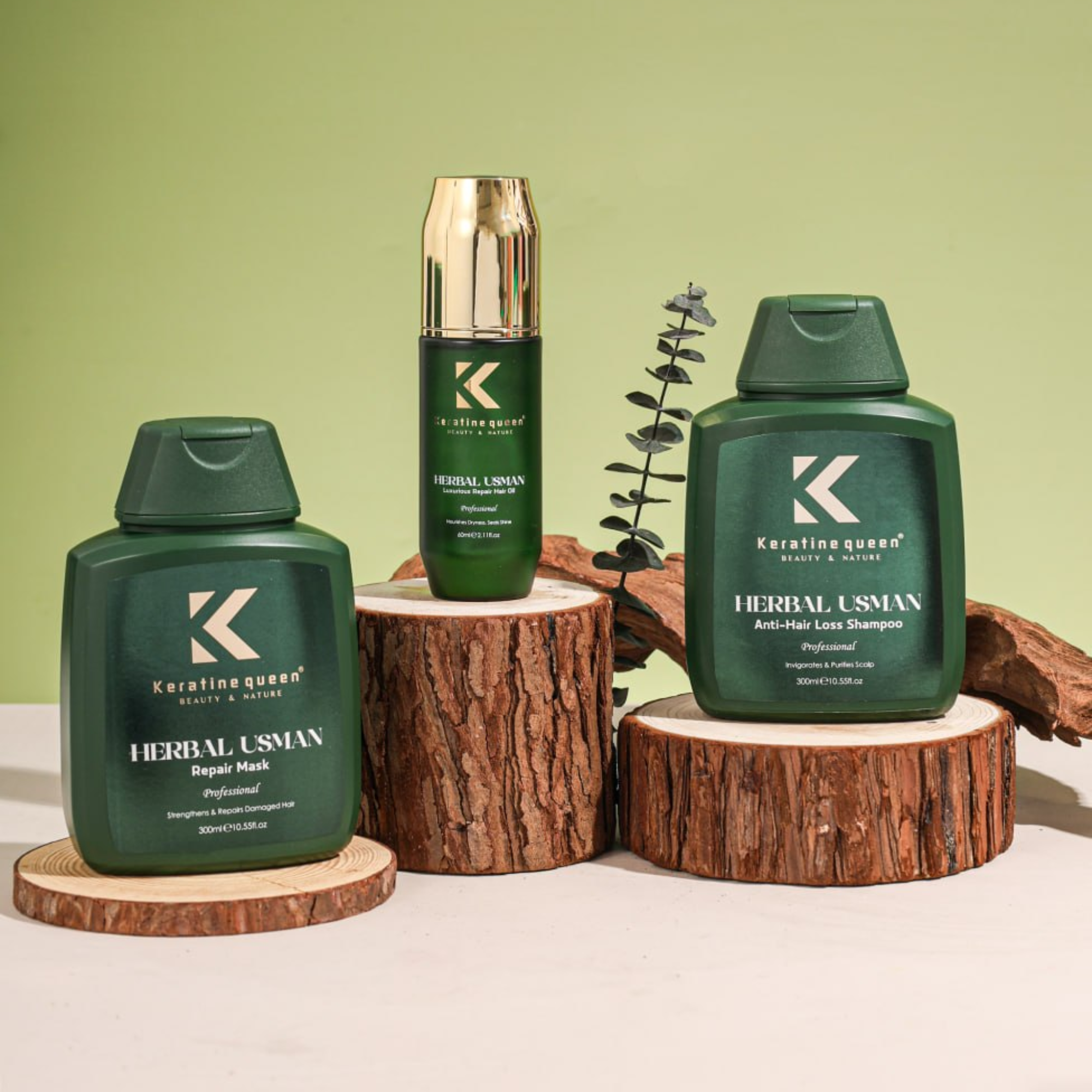 Набір проти випадіння волосся з трав'яним комплексом USMAN HERBAL