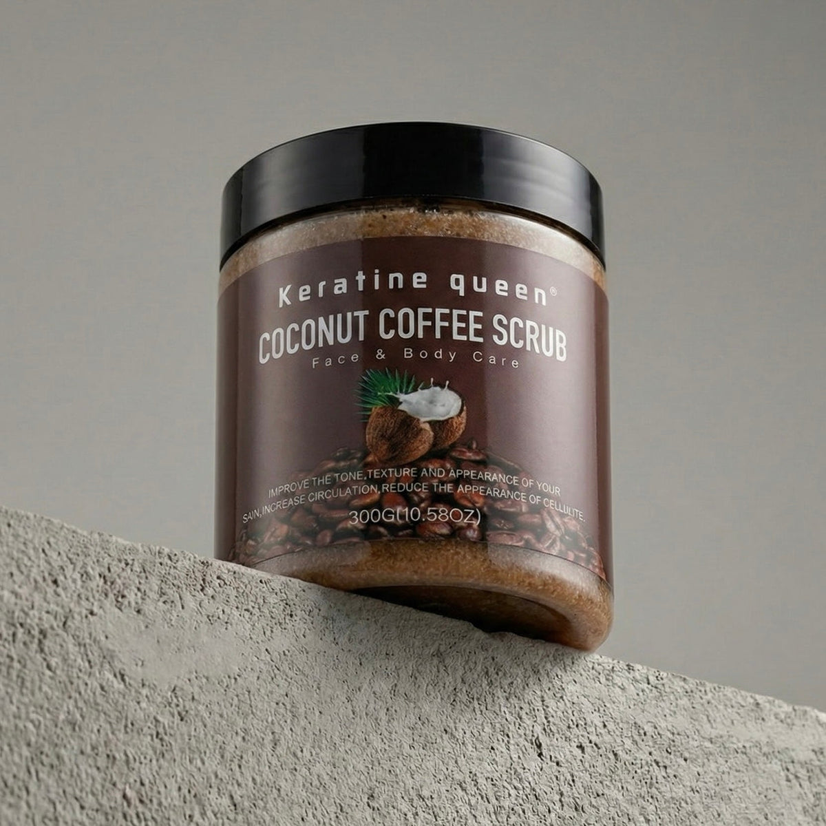 Скраб для тіла з ароматом кави Keratine Queen, 300 г
