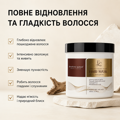 Маска для інтенсивної реконструкції пористого волосся Keratine Queen, 500 мл