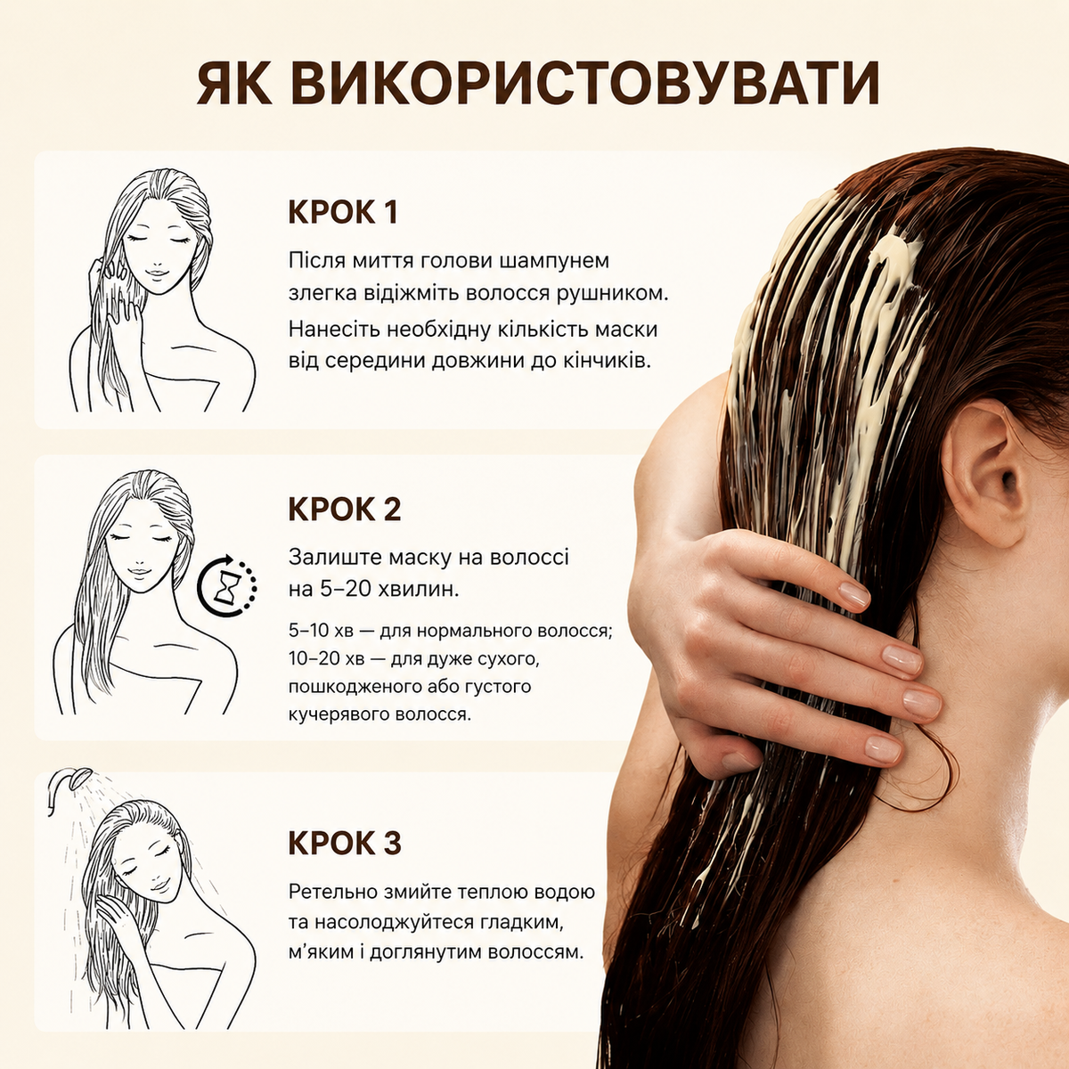 Маска для інтенсивної реконструкції пористого волосся Keratine Queen, 500 мл
